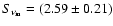 $S_{\nu_{\rm m}}=(2.59\pm0.21)$