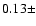 $0.13\pm$