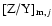 $[{\rm Z/Y}]_{{\rm m},j}$