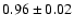 $0.96\pm0.02$