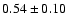 $0.54\pm0.10$