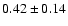 $0.42\pm0.14$