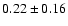$0.22\pm0.16$