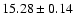 $15.28\pm0.14$