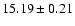 $15.19\pm0.21$