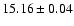 $15.16\pm0.04$