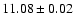 $11.08 \pm 0.02$