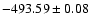 $-493.59 \pm 0.08$