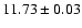 $11.73 \pm 0.03$