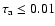 $\tau_{\rm a}\le0.01$