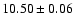 $10.50 \pm 0.06$