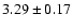 $3.29 \pm 0.17$