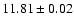 $11.81 \pm 0.02$