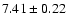 $7.41 \pm 0.22$