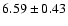 $6.59 \pm 0.43$