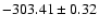 $-303.41 \pm 0.32$