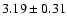 $3.19 \pm 0.31$