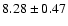 $8.28 \pm 0.47$