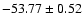 $-53.77 \pm 0.52$