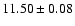 $11.50 \pm 0.08$