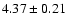 $4.37 \pm 0.21$