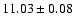 $11.03 \pm 0.08$