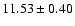 $11.53 \pm 0.40$