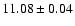 $11.08 \pm 0.04$