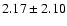 $2.17 \pm 2.10$