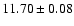 $11.70 \pm 0.08$