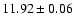 $11.92 \pm 0.06$