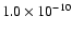 $1.0\times10^{-10}$