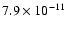 $7.9\times10^{-11}$