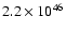 $2.2\times10^{46}$