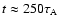 $t \approx 250 \tau_{\rm A}$