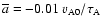 $\overline
a=-0.01~v_{\rm A0}/\tau_{\rm A}$