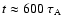 $t\approx 600~\tau_{\rm A}$