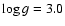 $\log g=3.0$