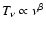 $T_\nu\propto\nu^\beta$