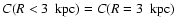 $C(R<3~~{\rm kpc})=C(R=3~~{\rm kpc})$