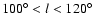 $100^\circ<l<120^\circ$