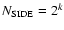 $N_{\rm SIDE}=2^k$