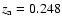 $z_{\rm a}=0.248$