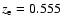 $z_{\rm e}=0.555$