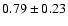 $0.79 \pm 0.23$