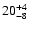 $\rm 20^{+4}_{-8}$