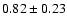 $0.82 \pm 0.23$