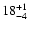 $\rm 18^{+1}_{-4}$