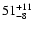 $\rm 51^{+11}_{-8}$