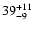 $\rm 39^{+11}_{-9}$